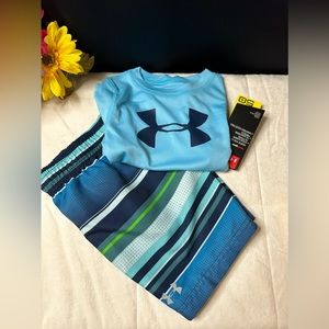 New Under Armour “Surfs Up” 2 Piece Shirt & Shorts Set 24M